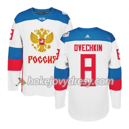 Pánské Hokejový Dres Rusko Alexander Ovechkin 8 Světový pohár v ledním hokeji 2016 Bílá Premier